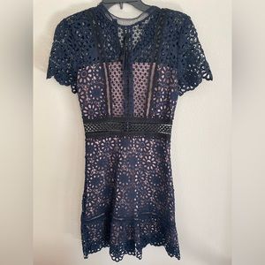 AQUA Floral Lace Dress